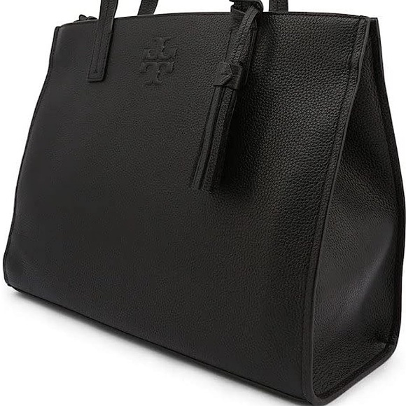 Tory Burch Black Large Leather Tote - Picture 4 of 7